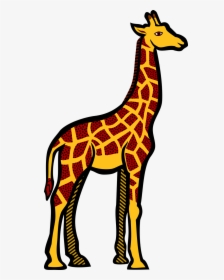 Coloured Picture Of Giraffe, HD Png Download, Free Download
