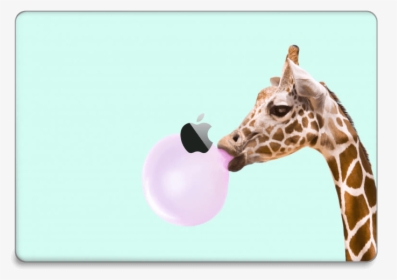 Giraffe Bubble Skin Macbook Pro 15” 2016- - Animals With Bubble Gum, HD Png Download, Free Download