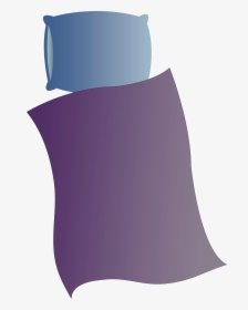 Blue Pillow With Purple Blanket - Pillow And Blanket Clipart, HD Png Download, Free Download