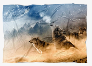Wolves Moon Howling Throw Blanket"  Data-zoom="//cdn - National Geographic Wolf Howling, HD Png Download, Free Download