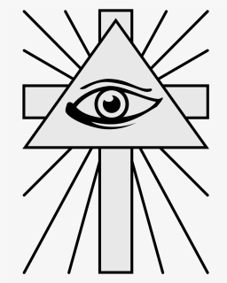 Cross And Illuminati Eye, HD Png Download, Free Download