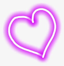 #freetoedit #freetouse #edit #glow #neon #heart #cute - Neon Purple Glow Heart, HD Png Download, Free Download