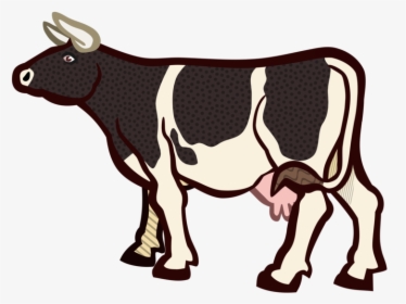 Goat Clipart Farm Animals - Cow Clipart Black And White, HD Png Download, Free Download