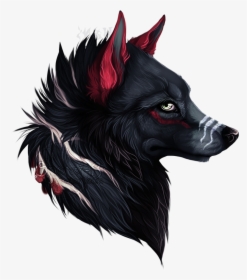 Clip Art Pictures Of Wolfs - Black And Red Wolf, HD Png Download, Free Download