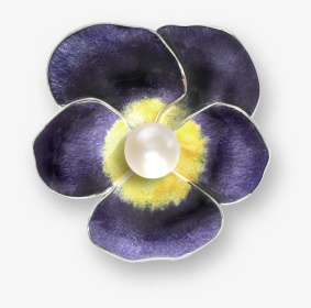 Nicole Barr Designs Sterling Silver Pansy Brooch-purple - Pansy, HD Png Download, Free Download