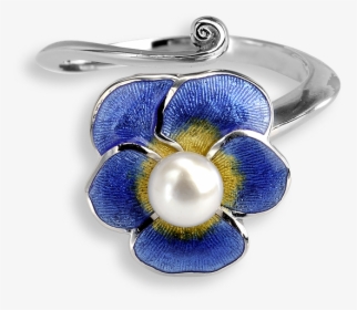 Nicole Barr Designs Sterling Silver Ring Pansy Blue - Cattleya, HD Png Download, Free Download