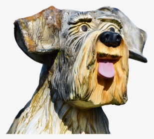 Wood Dog, Figure, Dog, Schnauzer, Sculpture, Art - Sculpture, HD Png Download, Free Download