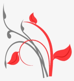 Red Branch Svg Clip Arts - Flower Vine Clip Art, HD Png Download, Free Download