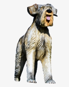 Wood Dog, Figure, Dog, Schnauzer, Sculpture, Art - Dog Yawns, HD Png Download, Free Download