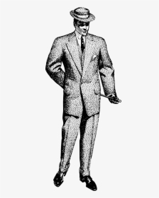 Man In A Cool Suit - Man Black Suit Png Illustration, Transparent Png, Free Download