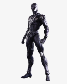 Black Suit Spider-man Play Arts Kai 10” Action Figure - Spiderman 2017 Action Figure, HD Png Download, Free Download