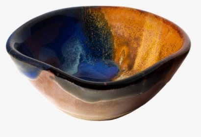 Handmade Pottery Square Bowl Earth Tones And Blue 3/4 - 4 Handmade Ceramic Bowls, HD Png Download, Free Download