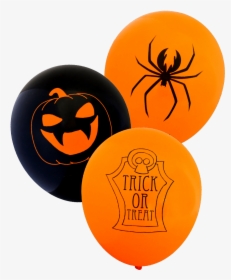 Assorted Halloween Balloons - Black And Orange Halloween Balloons, HD Png Download, Free Download