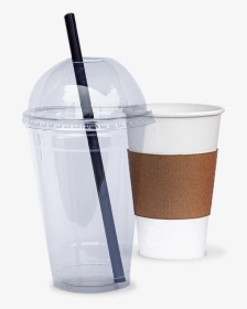 Dropcup - Transparent Plastic Cup With Paper, HD Png Download, Free Download