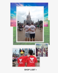 Disney Vacation Matching Lesbian And Gay Lgbt Shirts - Disney World, Cinderella Castle, HD Png Download, Free Download