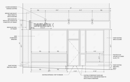 Davidstea 234 7th Ave Brooklyn - Technical Drawing, HD Png Download, Free Download