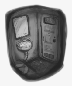 Portapotty-light - Monochrome, HD Png Download, Free Download