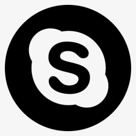 Skype - Skype Black Icon Png, Transparent Png, Free Download