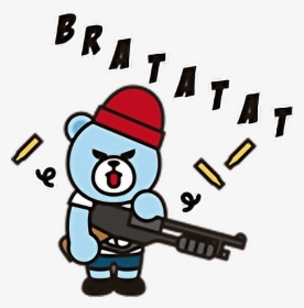 #krunk #yg #ygent #kpop #bear #stickers #png - Krunk Sticker Line Png, Transparent Png, Free Download