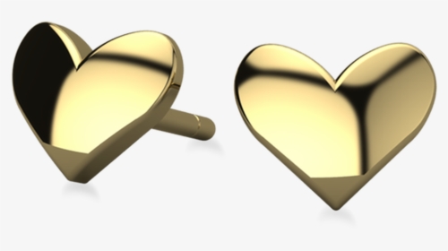 Heart Charm Earring 14k Yg - Heart, HD Png Download, Free Download