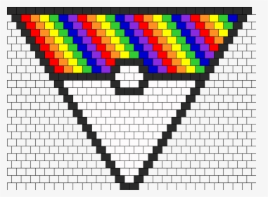 Rainbow Pokeball Bandanna Bead Pattern - Rainbow Pokeballs, HD Png Download, Free Download