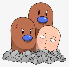 Saitama And Dugtrio Preview - One Punch Man Pokemon, HD Png Download, Free Download