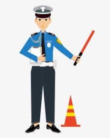 Police Officer Cartoon Painted - Police Traffic Cartoon Png, Transparent Png, Free Download