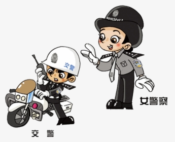 Cartoon Police Officer - Polwan Vector, HD Png Download, Free Download