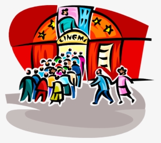Vector Illustration Of Cinema Movie Theatre Or Theater - Go To The Cinema Clipart, HD Png Download, Free Download