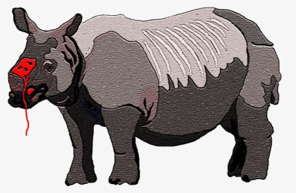Rhino For Blog - Poaching Cartoon Rhino Horns, HD Png Download, Free Download