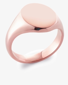 18ct Rose Gold Signet Ring, Oxford Oval - Body Jewelry, HD Png Download, Free Download
