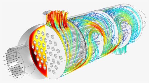 Shell And Tube Heat Exchanger Comsol, HD Png Download, Free Download