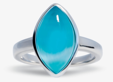 Drop Of The Ocean Blue Ring Front View - Titanium Ring, HD Png Download, Free Download