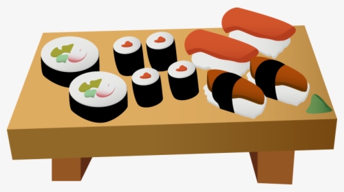 Collection Of Free Transparent - Plate Of Sushi Cartoon, HD Png Download, Free Download