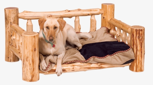 Cedar Log Dog Bed - Log Dog Bed, HD Png Download, Free Download