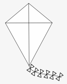 Line Art,triangle,symmetry - Outline Of A Kite, HD Png Download, Free Download