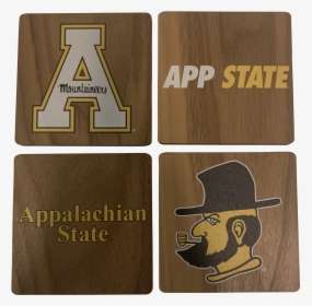 Appalachian State University Walnut Coaster Set"  Class= - Wood, HD Png Download, Free Download