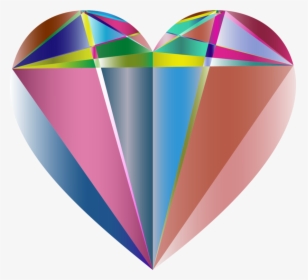 Prismatic Geometric Heart - Geometrical Shape Graphics Design, HD Png Download, Free Download