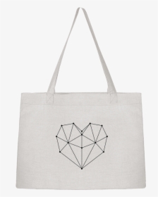 Shopping Tote Bag Stanley Stella Geometric Heart By - Tote Bag, HD Png Download, Free Download