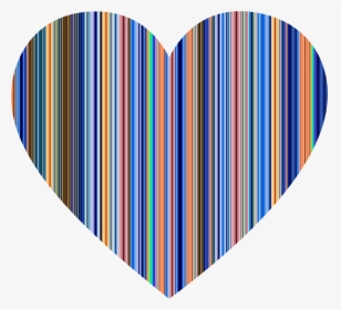 Colorful Striped Heart Big - Clip Art, HD Png Download, Free Download