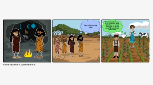 Storyboard For Prehistoric Humans, HD Png Download, Free Download