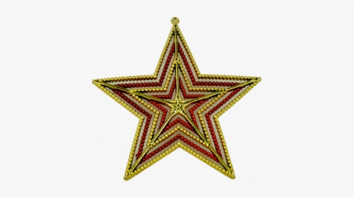 Pendente Pendente Pinha/papai Noel - Gold Star Clear Background, HD Png Download, Free Download