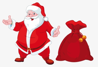 Papai Noel Cortar - Santa Claus With Gifts, HD Png Download, Free Download