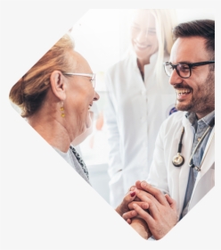 Doctors Smiling With Senior Patient, HD Png Download, Free Download