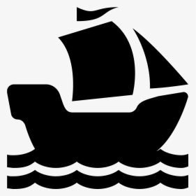 Viking Style Clipart Ship Silhouette - Ships Icon Png, Transparent Png, Free Download