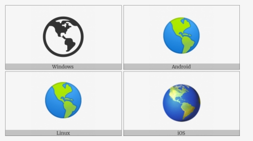 Earth Globe Americas On Various Operating Systems - Graphic Design, HD Png Download, Free Download
