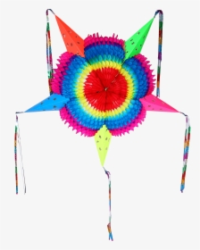 Colorful Star Mexican Piñata Foldable Cardboard Party - Circle, HD Png Download, Free Download