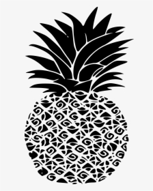 Golden Pineapple Transparent Background , Transparent - Pineapple Black And White, HD Png Download, Free Download
