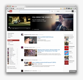 How To Get The New Youtube Layout/design - Youtube Homepage On Windows, HD Png Download, Free Download