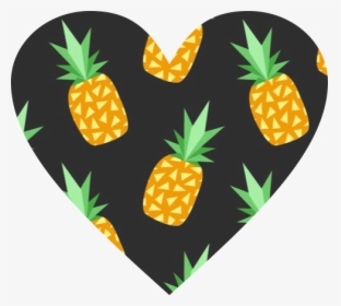 #heart #pineapple #pineapples #black #orange #yellow - Animadas Imagenes De Piña, HD Png Download, Free Download